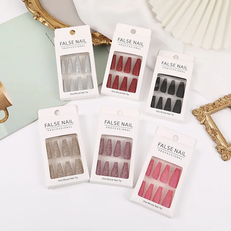 Press on nails with rhinestones Wholesale vendor Private Label press on nails packaging box