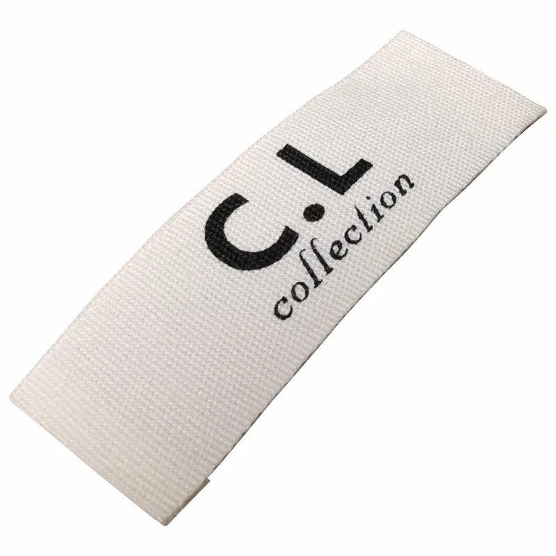 Custom Logo Cheap Price Printed Fabric Neck Tag Double Sided Cotton Label Printed For Clothing