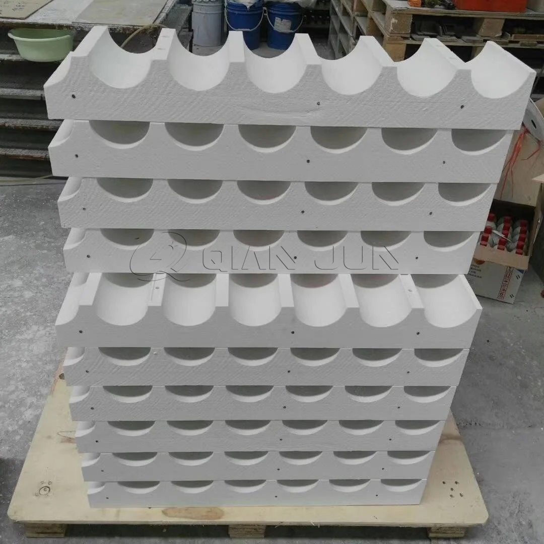 high temperature insulation board brick holes for ceramic rollers of glass tempering furnace