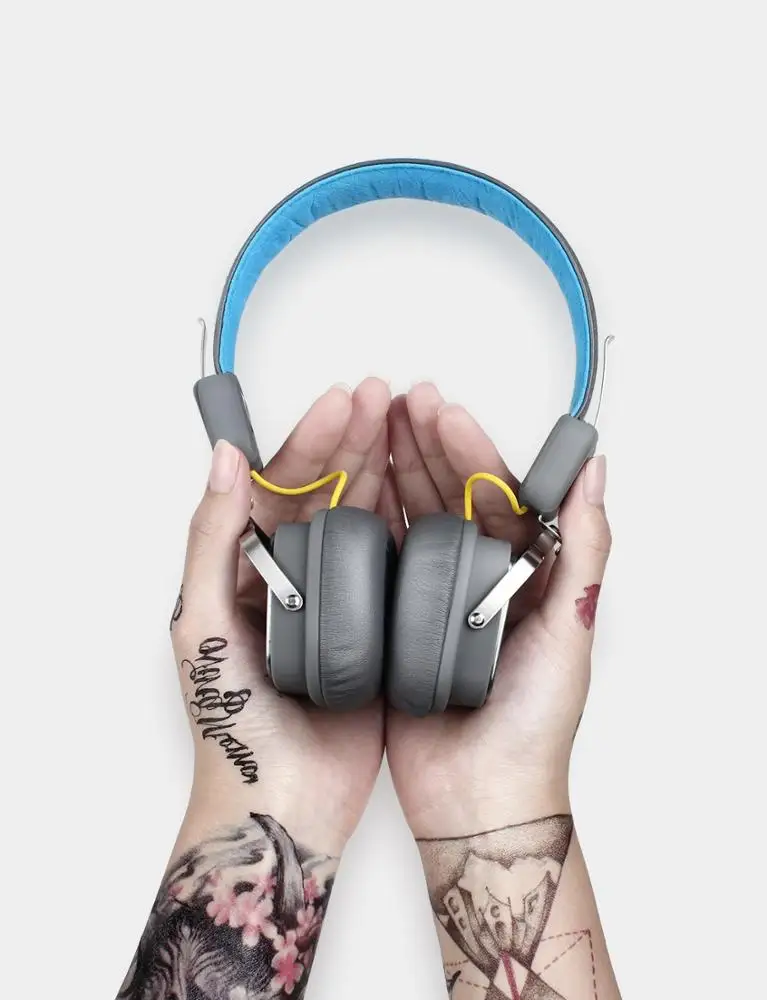 OneOdio L6 Elysium Wireless Headphones With Mic Metal Lightweight Headphone 500mAh Black/ Beige