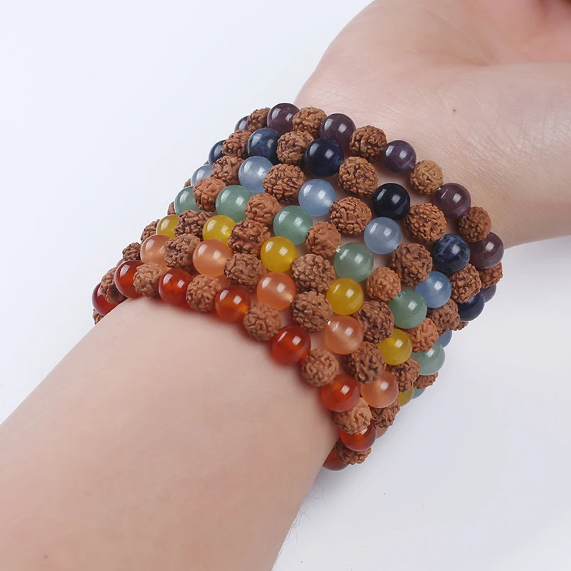 Rudraksha beads tassel necklace 108 Mala Beads jewelry set