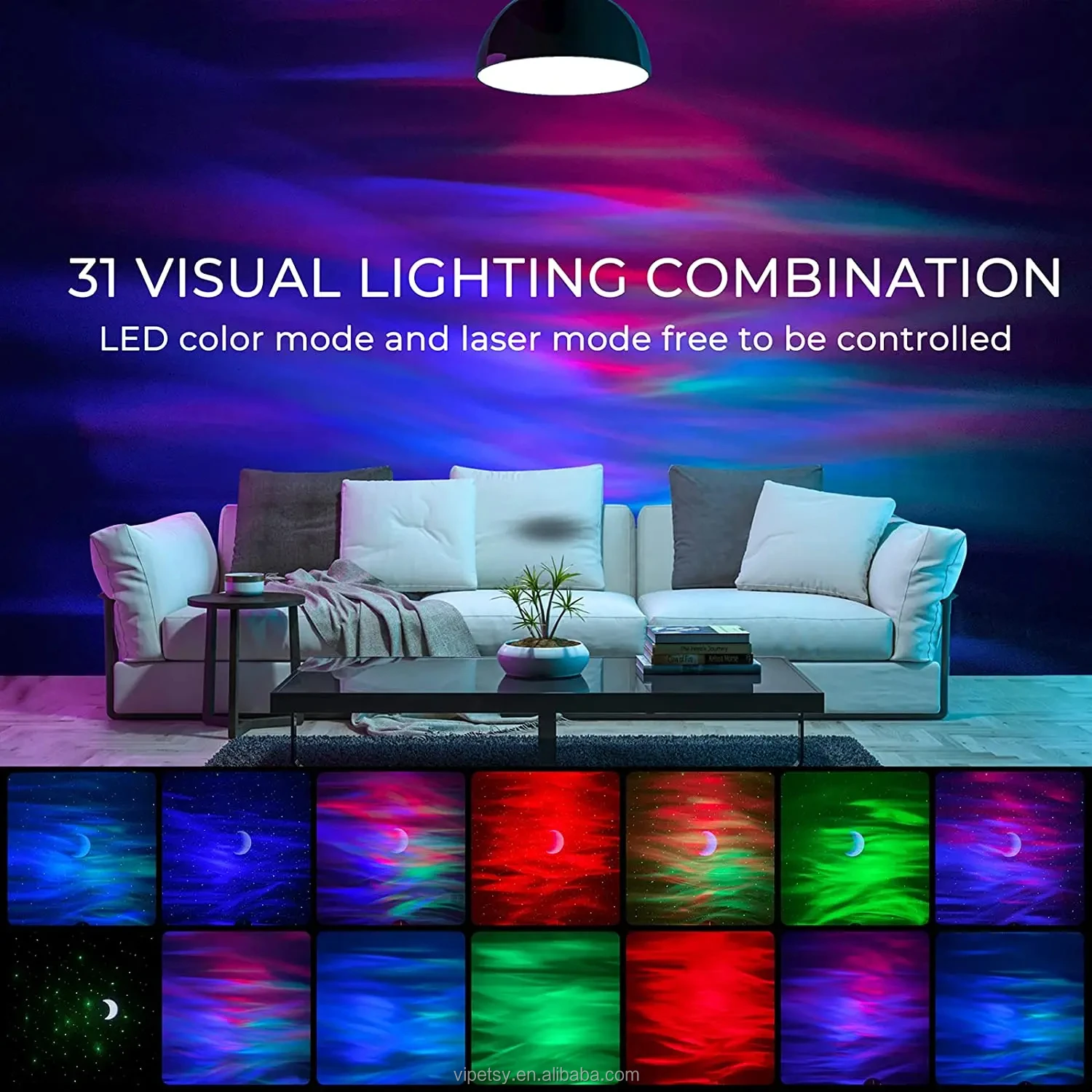New HD starry sky usb wireless sound laser full starry sky atmosphere stage led night light