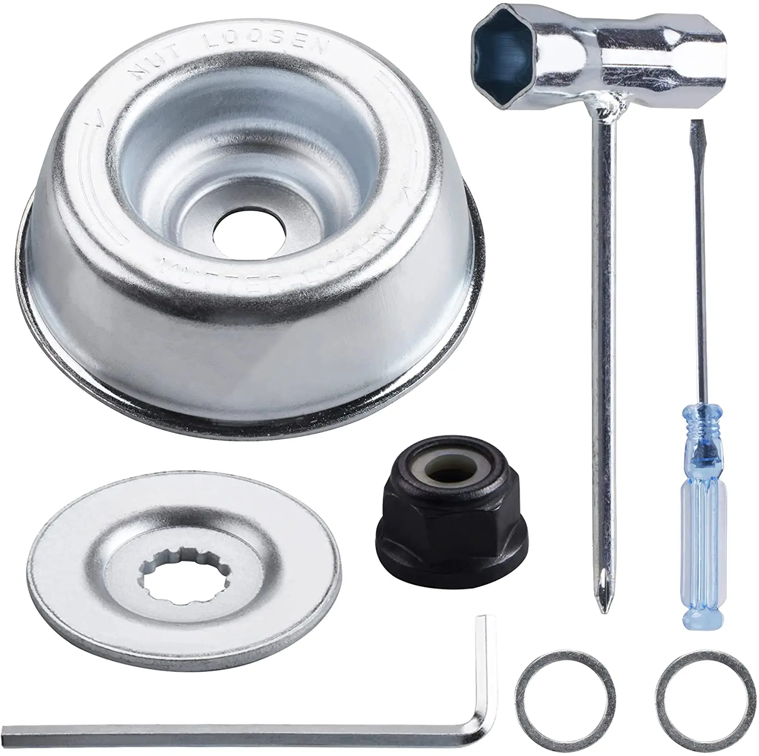 Gardening Machine Lawnmower Blade Adapter Kit, Maintenance Washer Kit Compatible with Stihl String Trimmers Brush Cutter