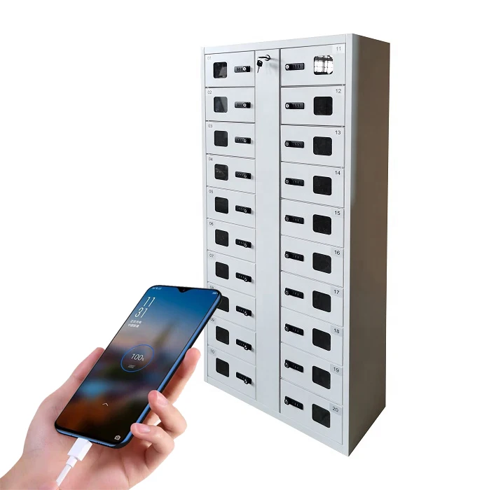 2023 new design Metal 50 Doors Mobile Phone Storage Locker Steel Phone Charger Charging Station Locker Cabinet Factory Direct for mobile phone /laptop/tablet