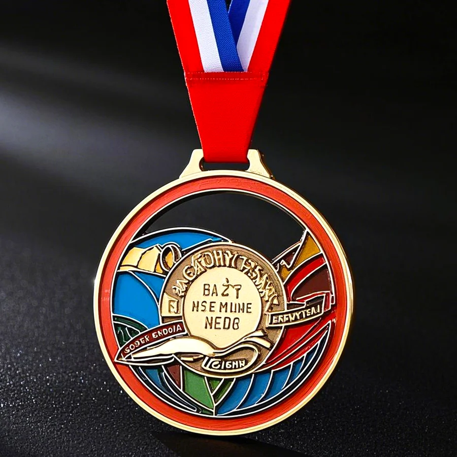 Оптовая продажа Заказные золотые серебряные бронзовые спортивные медали марафон бег из цинкового сплава металлические железные акриловые распродажа товаров