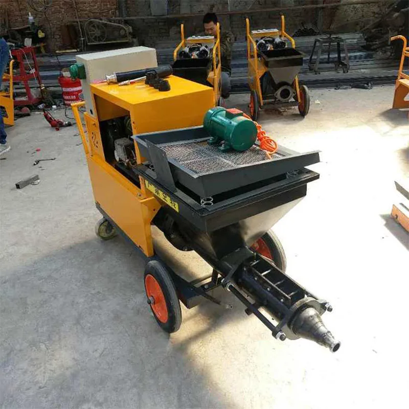 Chinese factory putty spraying machine  Automatic  shotcrete machine concrete spraying  With mixer plastering spraying machine