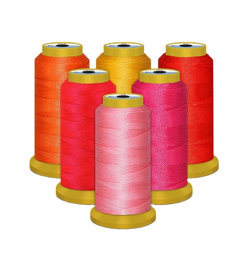Factory wholesale 2022 spandex waxed embroidery spun high tenacity 100% polyester sewing thread for embroidery