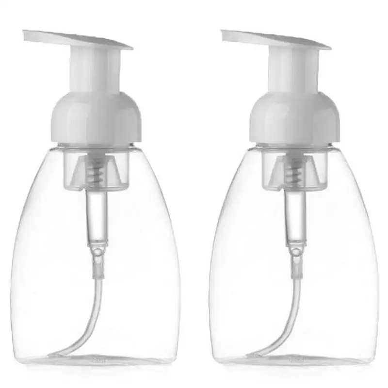 250ml 300ml PET Clear Foaming Soap Dispenser Liquid Soap Foam Plastic Bottles with Foamer Pumps for Hand Wash Sanitizer