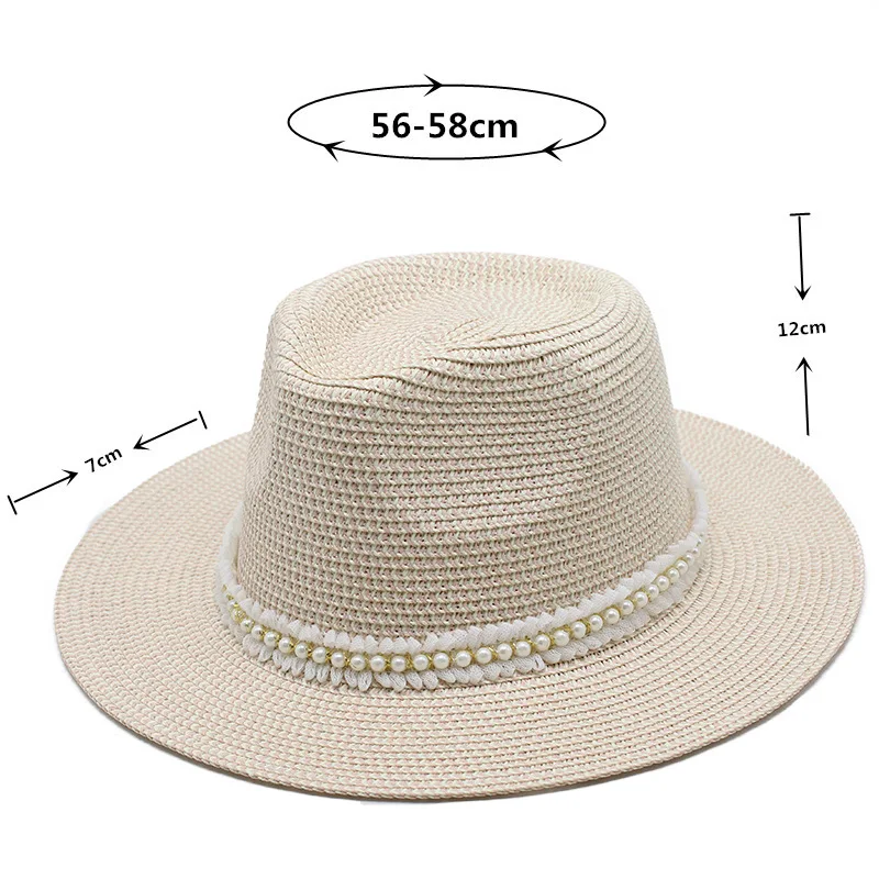 Wholesale Custom High Quality Spring Summer Fashion Women Casual Fedora Straw Hats Hot Selling Cheap Beach Travel Straw Caps