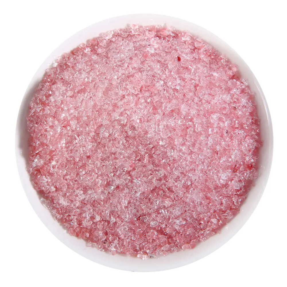 Premium pink decorative glass yarn aquarium glass sand