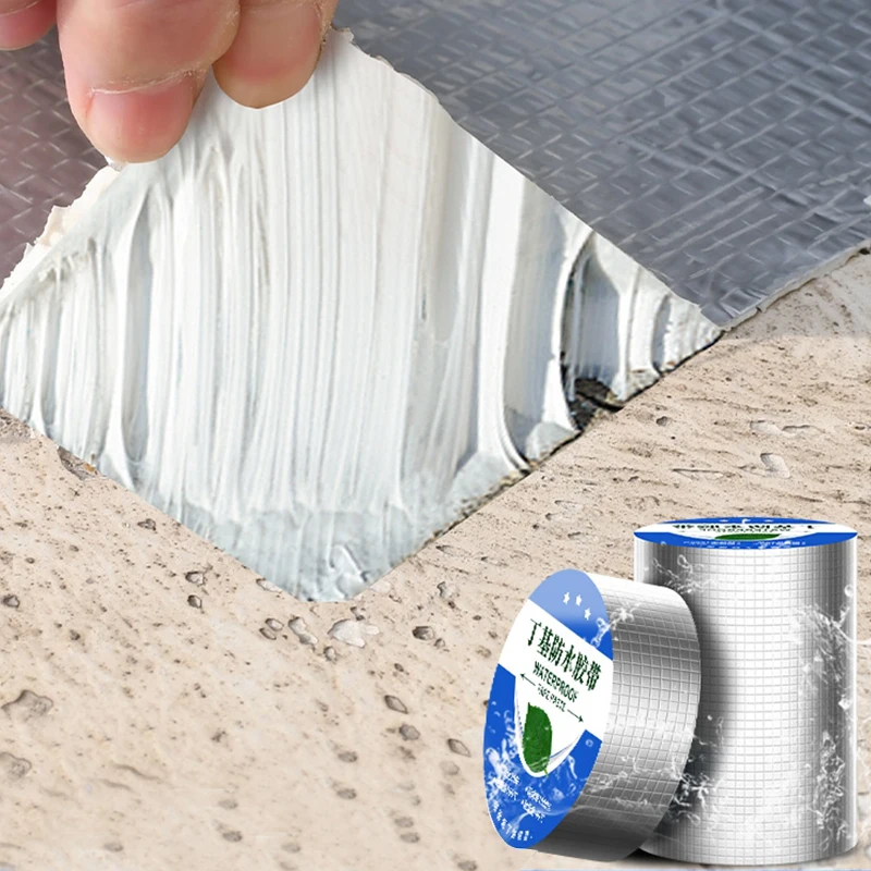 Butyl Rubber Adhesive Aluminum Foil Tape with Shock-absorbing Joints for Sealing Work