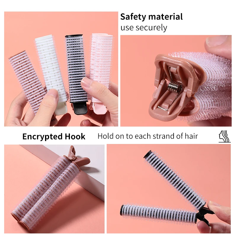 Factory Price Self Grip Hair Rollers Root Volume Curler Clip Pin Styling Tool Hair Fluffy Clip Hair Rollers With Clips S907