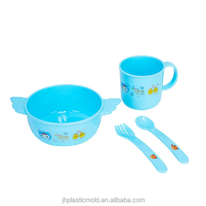 Набор принадлежностей для кормления детей и малышей с мультяшными персонажами посуда включая чашки напитков миску вилку ложку