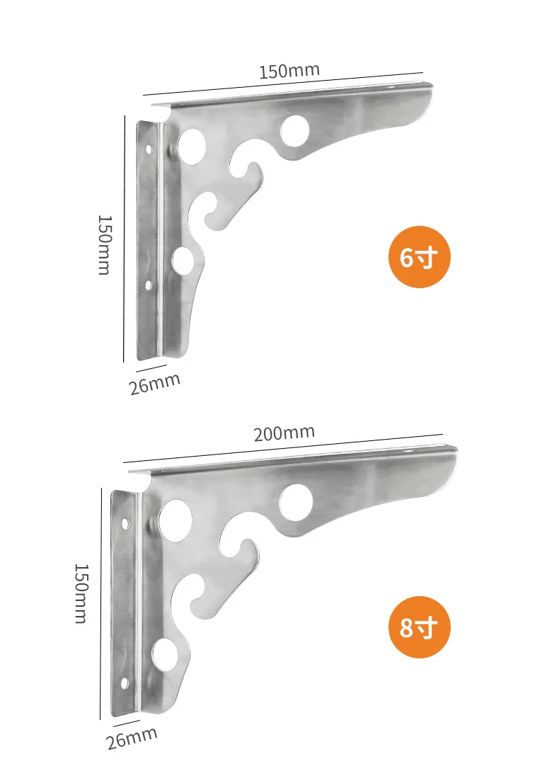 customized black metal indoor Triangle Cast Iron Brass Shelf Bracket Wall Mount Decoration Shelf Bracket