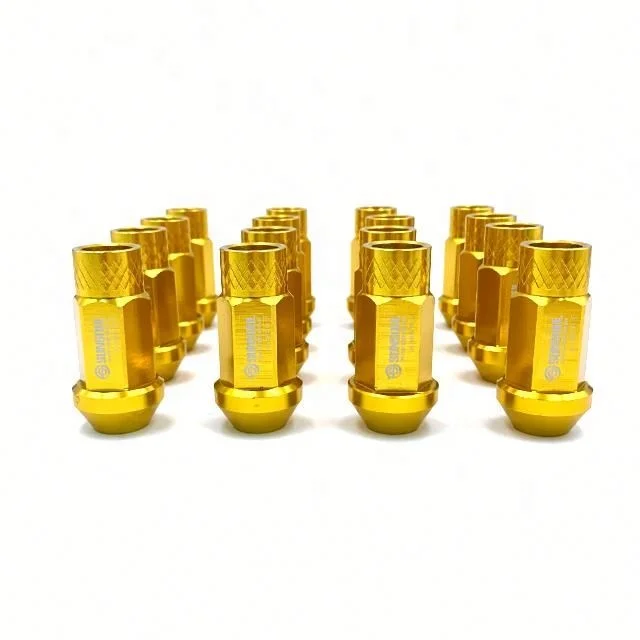 SUNSOUL Aluminum Racing Spike Lug Nuts Extended Tuner Wheel Nuts Car Wheel Rims For Universal M12*1.5