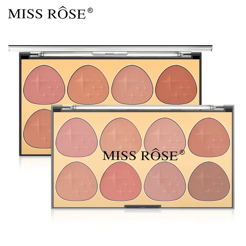 Miss Rose Новинка золотые ювелирные Типсы Румяна Основа осветляющая матовая 8 цветов пластина