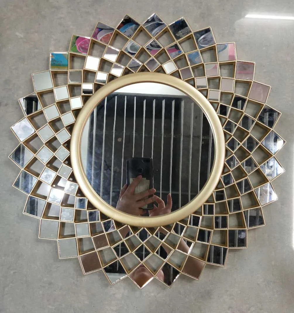 antique big size gold living room round decorative wall mirror mirrors decor wall