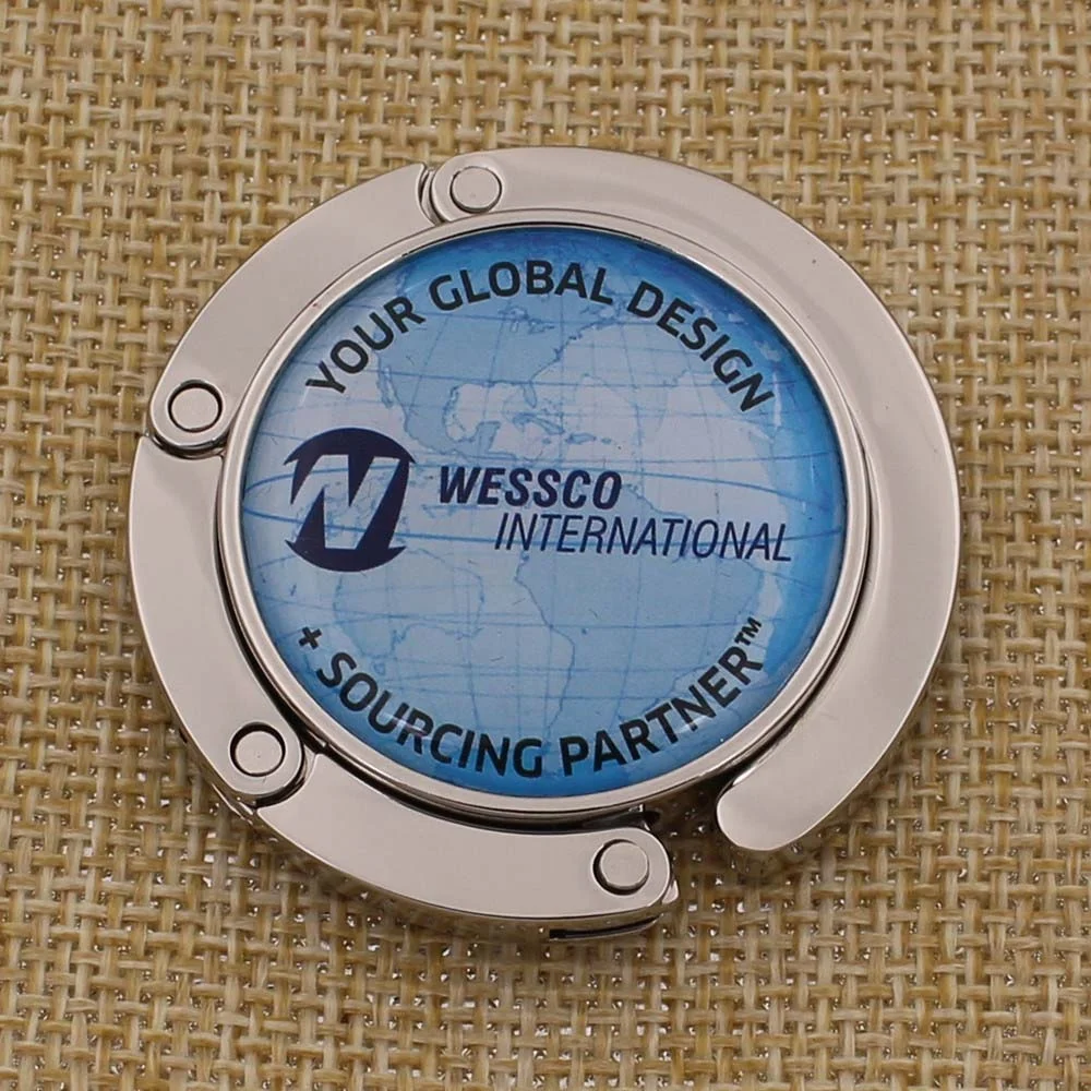 Best Selling Custom Logo Metal Purse Hanger Bag Hanger Table Top Bag Hanger