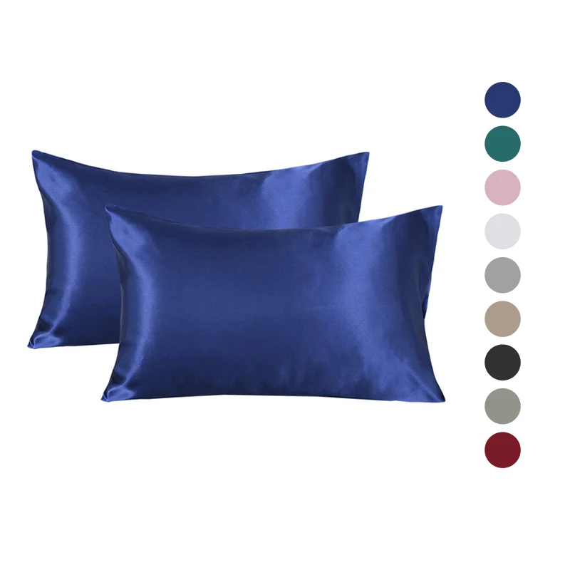 Прямая поставка, атласная наволочка, роскошные наволочки с логотипом, сатиновый Набор для волос