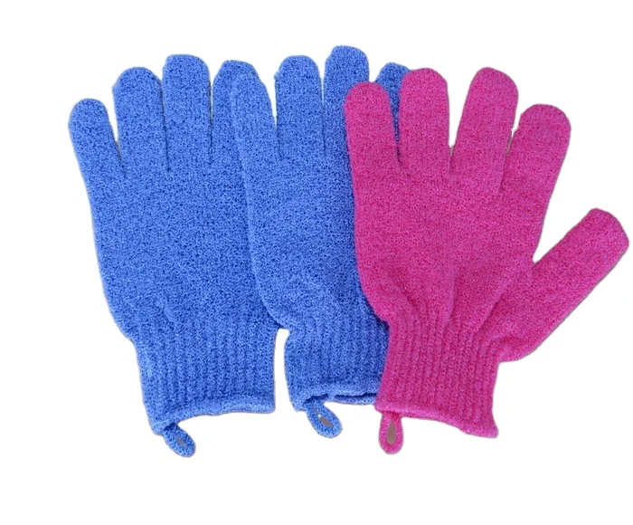 Exfoliating bath glove nylon exfoliating bath glove  loofah sponge