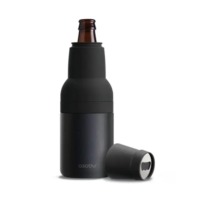 Double Walled Stainless Steel Beer Bottle, Eco-friendly Beer 2 Go Vacuum Insulated stainless steel can cooler and bottle holder