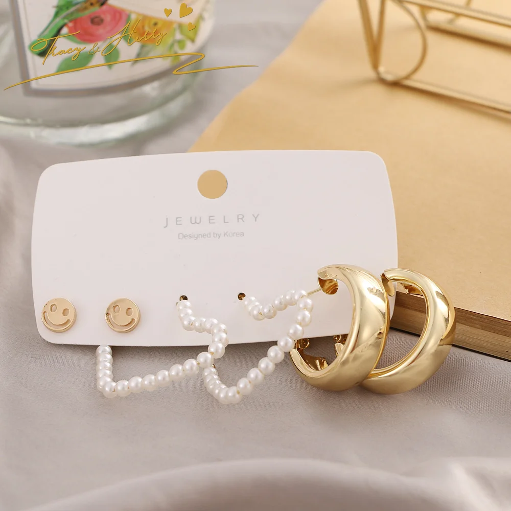 Tracy & Herry Exquisite 925 Sterling Silver Jewelry Bridal Hoop Earrings Dangle Geometric Resin Acrylic Metal Alloy Earring Set