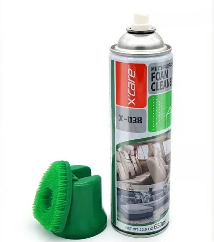 Car and Household Interior Cleaning Abundant Foam Cleaner Spray with Brush  for Multi Purposes 650ml
