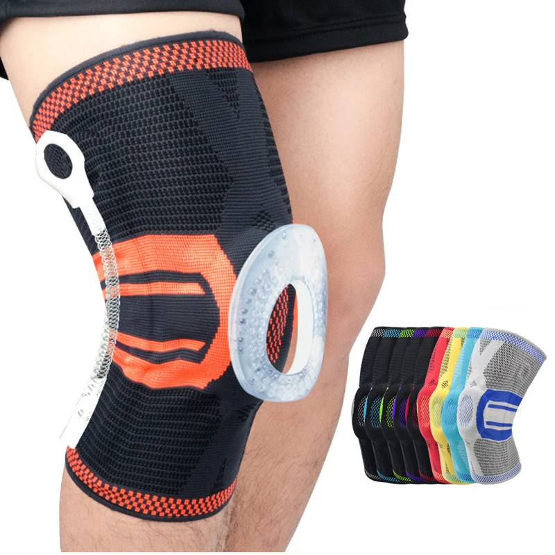 LFN-207 # спортивный Силиконовый протектор для колен, трикотажный, дышащий, для баскетбола, футбола, фитнеса, защита для коленной чашечки