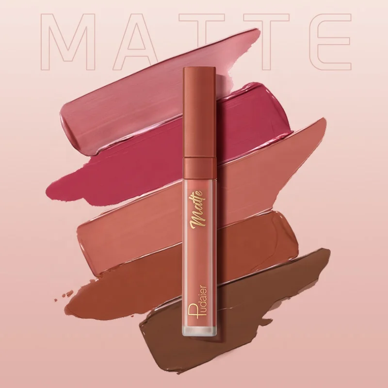 Pudaier Lip Makeup Waterproof Matte Liquid Lipstick Set 6 Colors Moisturizing Lip gloss Set Matte Finish Vegan Custom Cosmetics