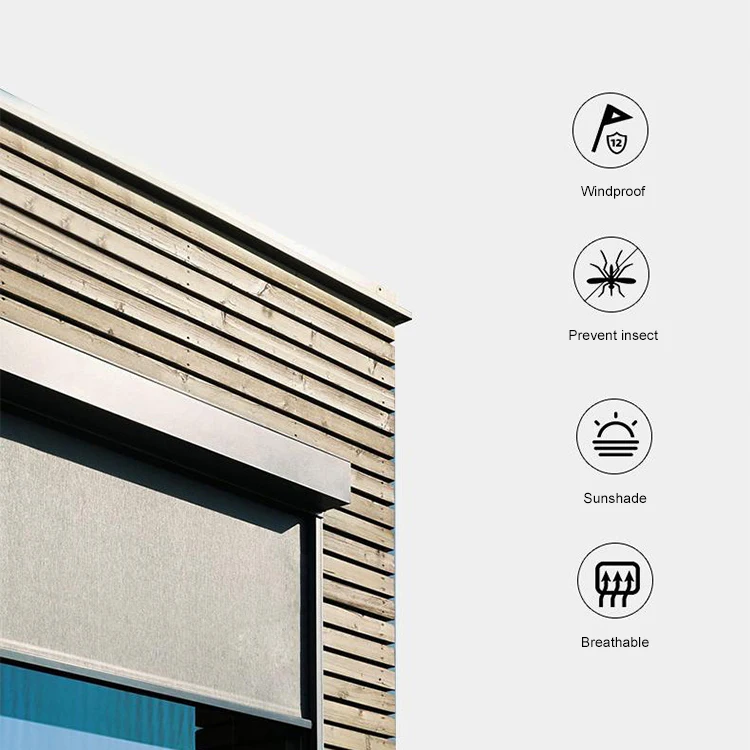 Factory Wholesale High quality UV Resistant window Adjustable Custom Smart Remote Auto Windproof Motorized Fabric Roller Blinds