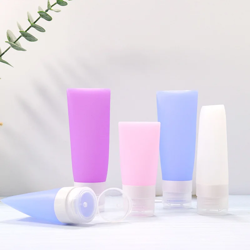 Suede Scrub Travel Sub Package Lotion Bottle Cosmetics Facial Cleanser Hand Cream Shampoo Tube Flip Sub package