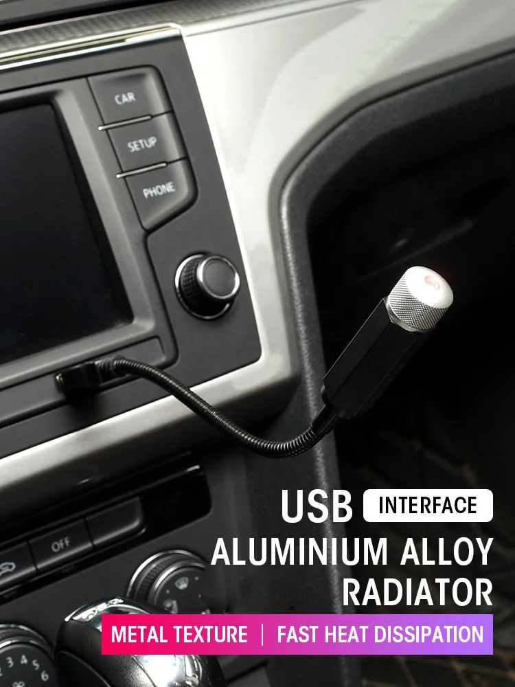 RUTENSE Universal USB LED Star Projector Neon Atmosphere Ambient Lamp Car Roof Interior Light laser