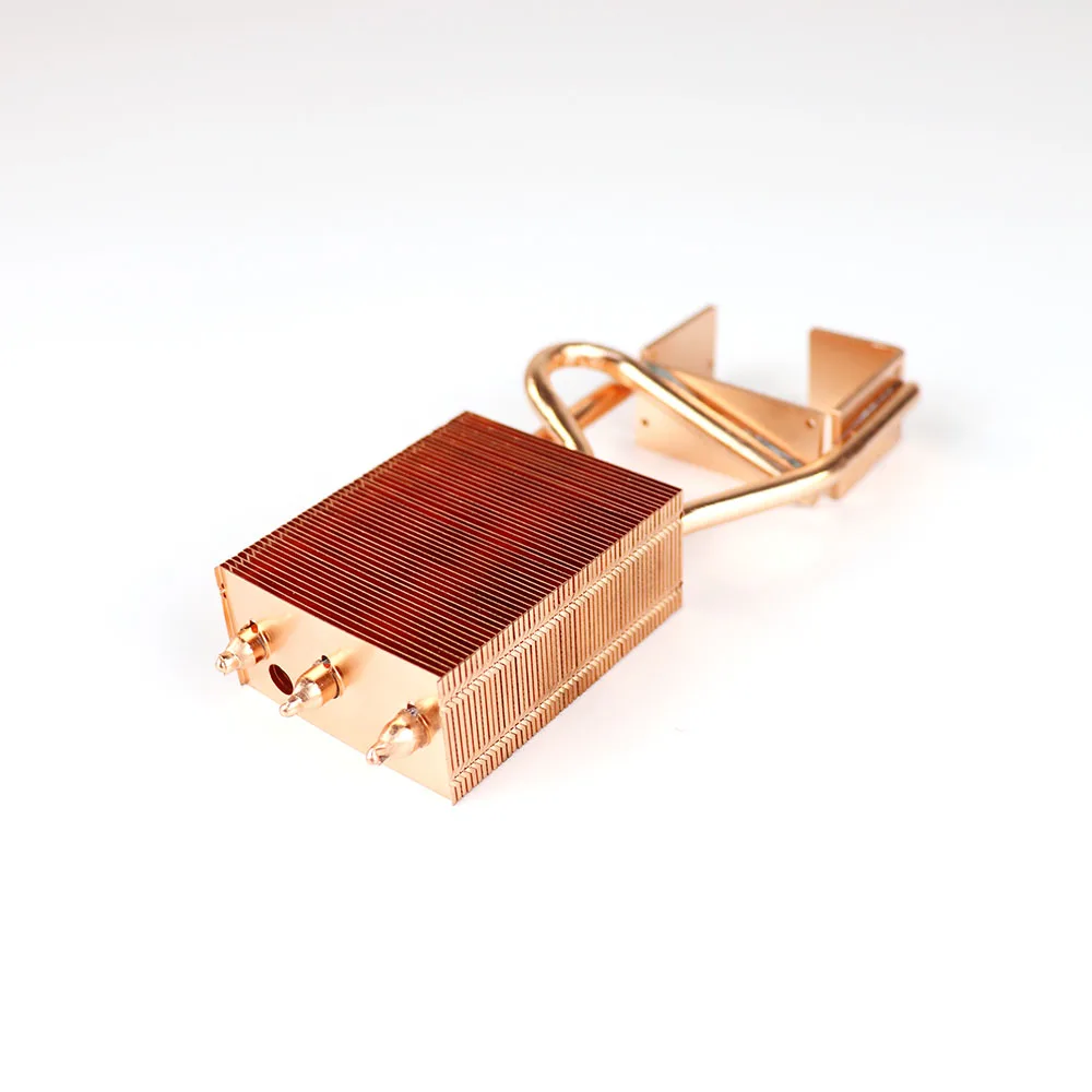 Factory Brass Heatsink Parts Luminous Body Copper Cooler for Led Light Zipper Fin Heat Sink