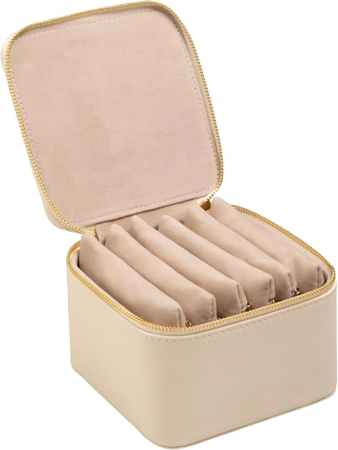 Portable jewelry box handmade craft custom faux leather multifunctional jewelry storage box