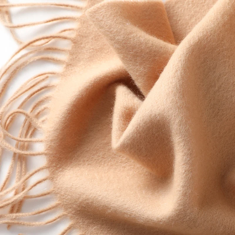 MENCA 200cm*35cm Wholesale 100% Cashmere Knit Scarves For Women Winter Keep Warm Long Pure Pashmina Scarf