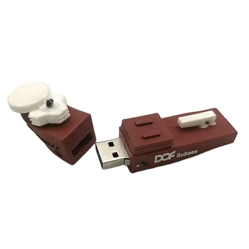 
Low MOQ 50pcs for PVC Cartoon Ship USB Flash Drive 1GB 2GB 4GB USB 2.0 Promotional Gifts 
