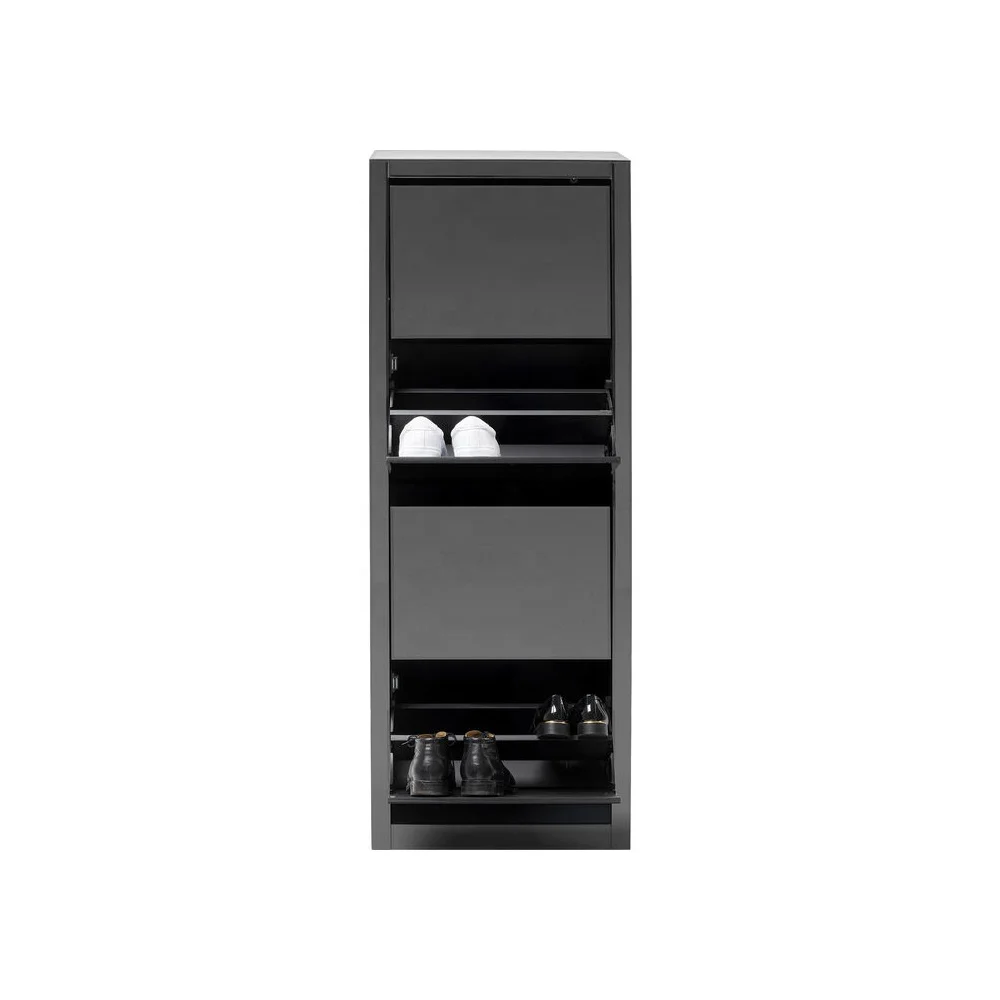 Yiju Shoe Cabinet Mirror Shoes Storage Rack living room set rotating tier layer Mirror door wooden 16 pairs shoe cabinet