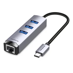 Mindpure USB 2.0 3.0 to rj45 adaptor type c to lan usb c gigabit Ethernet adapter Converter 4 in 1 hub with Ethernet