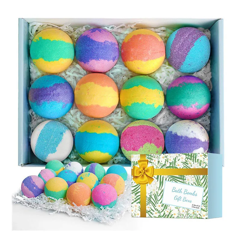 OEM ODM organic shea butter vegan box mold fizzy bubble bath bombs melts truffles cupcake natural cbd gift set