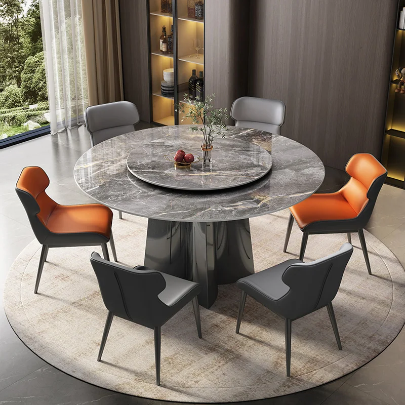 Nordic Modern Restaurant Minimalist Dining Room Furniture Black Small Round Glass Round Dining Table