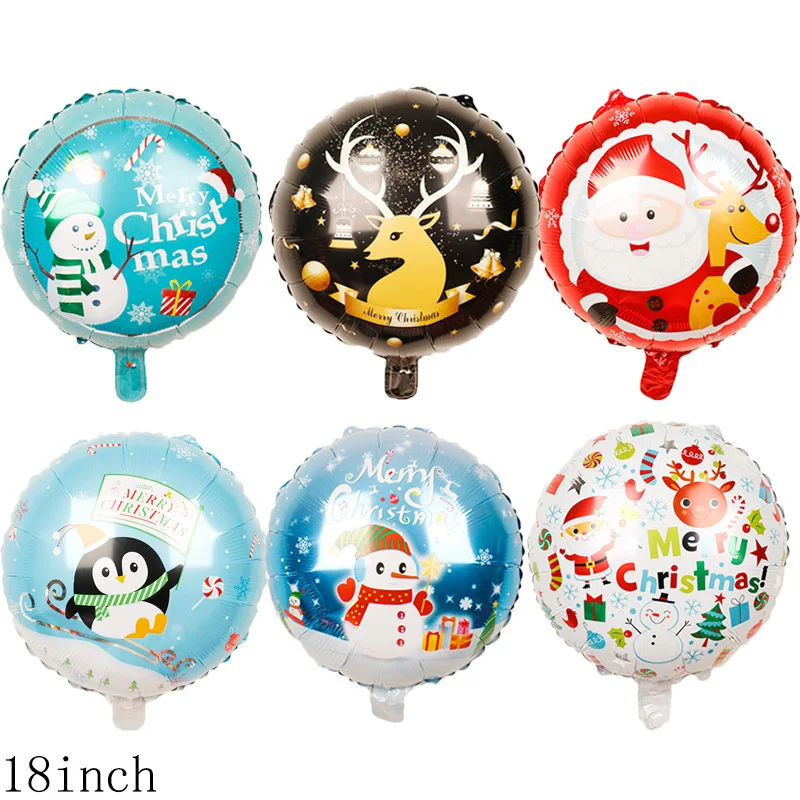 2021New Christmas New Arrival 18inch Round Shaped Ballon China Print Foil Balloon For Home Party Decoration