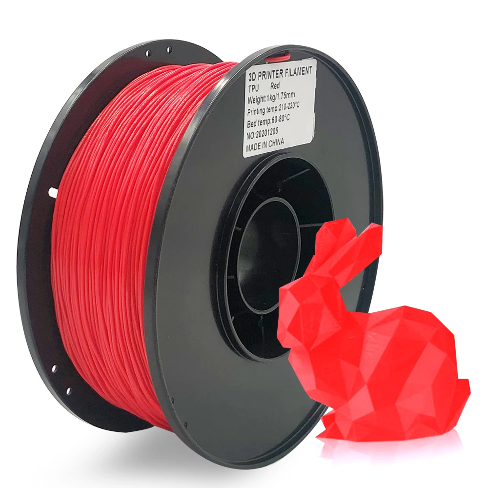 Прямая продажа с фабрики Профессиональная 3D нить ТПУ катушка 1 кг 75 мм Гибкая подходит для большинства принтеров
