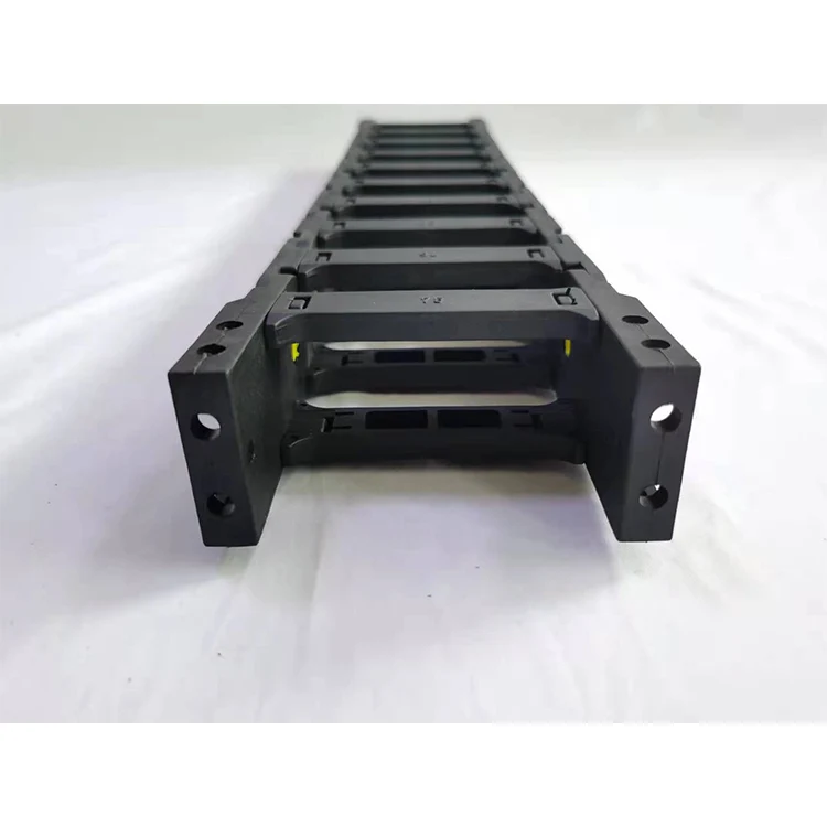 Customized Bridge type plastic openable black low noise cable chain/drag chain/cable wire carrier
