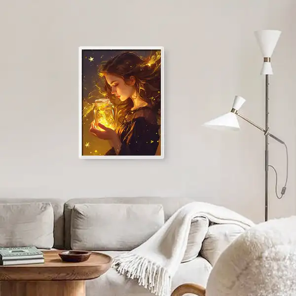 G-002 Beautiful Girl Custom Home Decor Canvas Wall Art Painting DIY Full Square Drill 5D Diamond Painting Kit