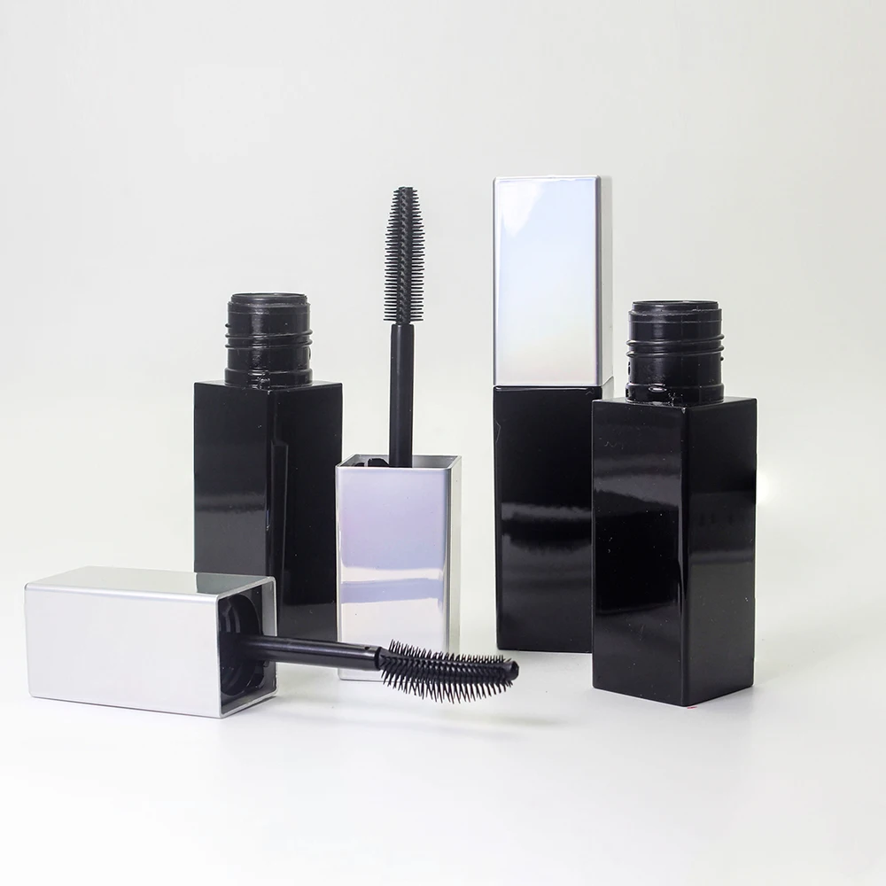 Shantou factory cosmetic container black empty mascara brush tube