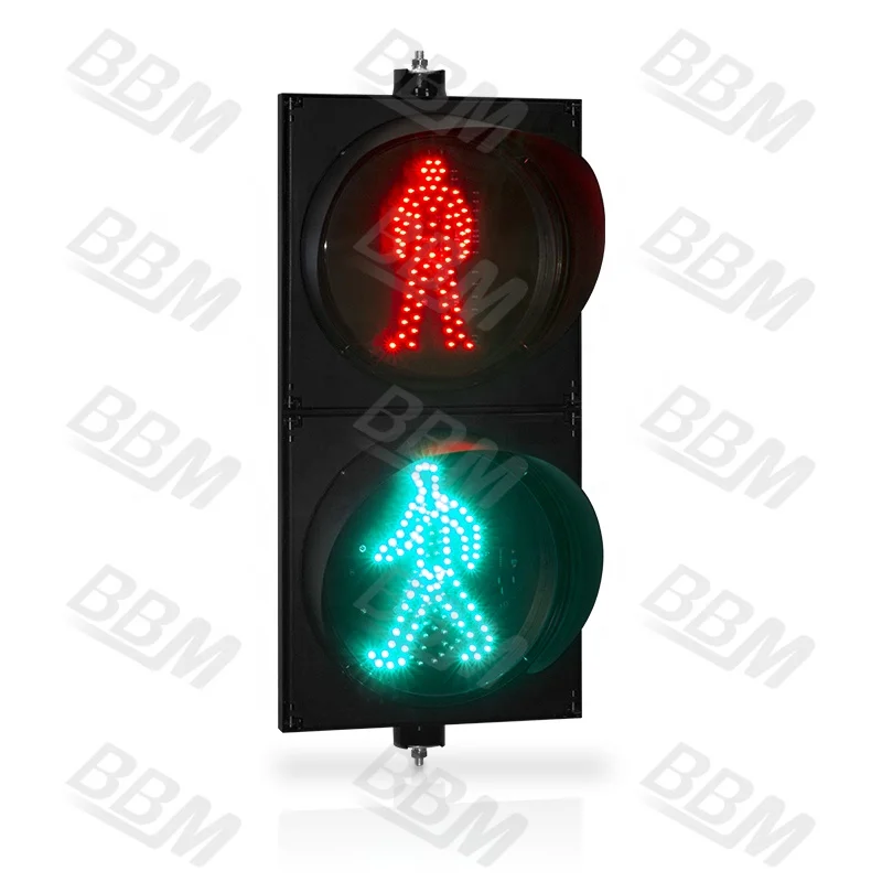 12inch Static Red Dynamic Green Pedestrian LED Traffic Signal Light with Clear Lens