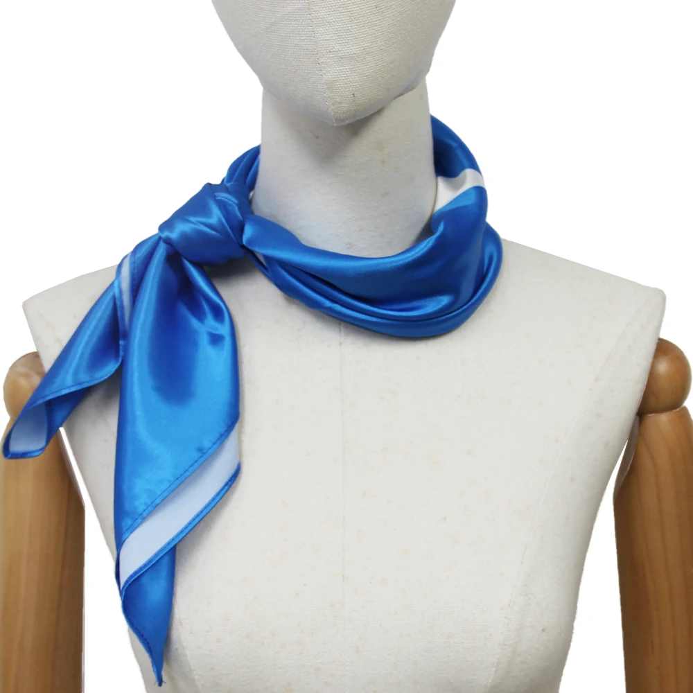 paris 2024 sports games scarf polyester square digital printing design LOGO satin custom National Flag scarf
