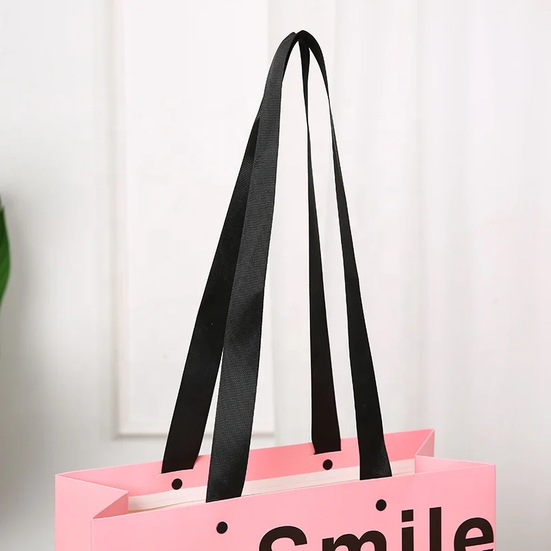 2024 White Black Paper Bag With Logo Recycled Brown Kraft Paper Bags With Handle Custom Kraft Paper Shopping Bag With Your Own L