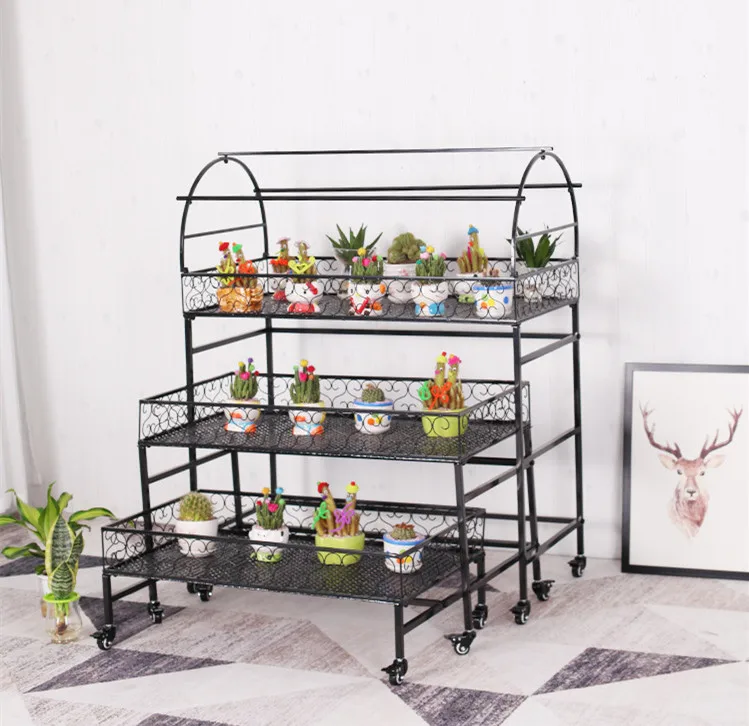 Decorative Metal Planter stand For Garden Planter Stand For Outdoor Plant Stand Iron Flower Rack Display