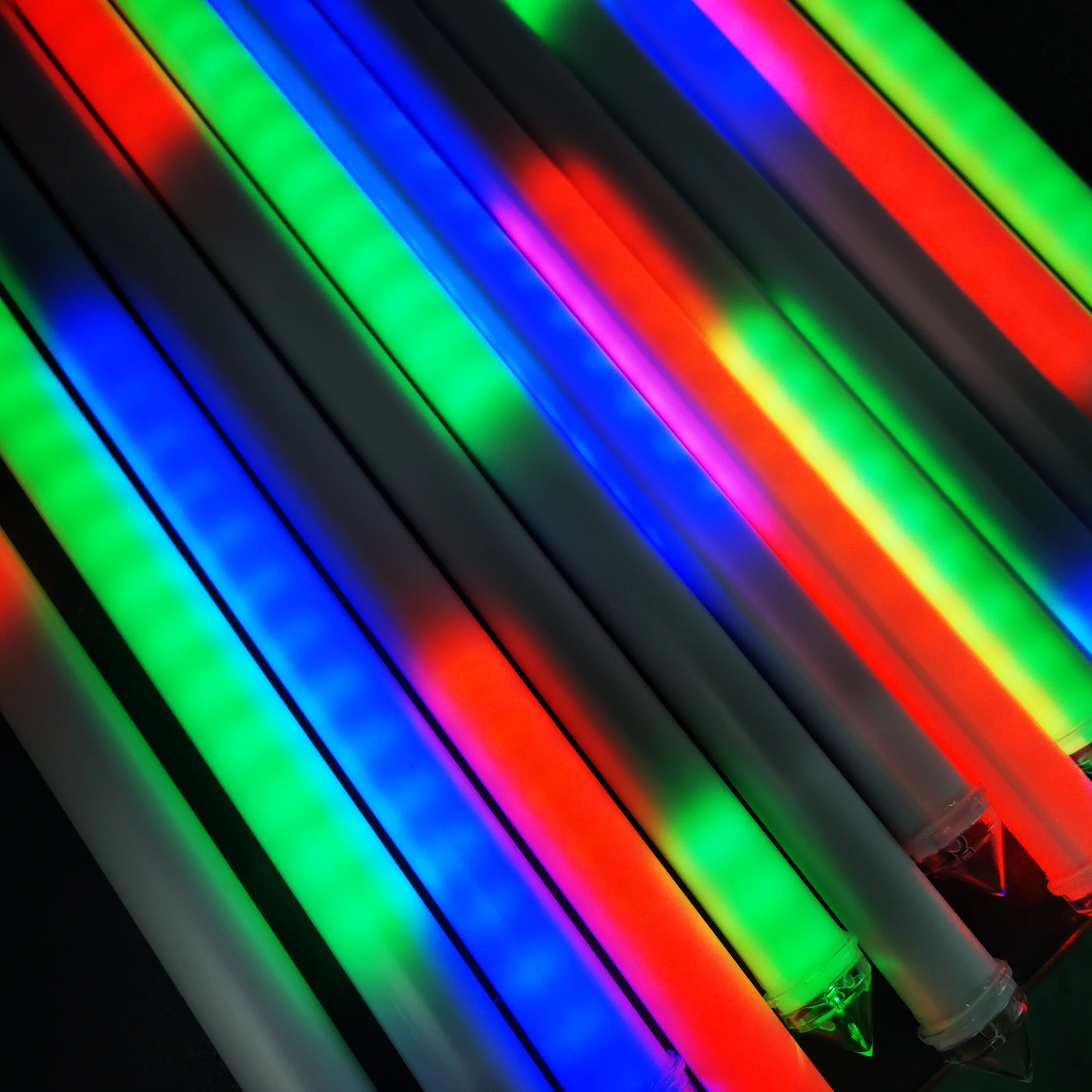 Best Quality permanent 3D  LED tubes dmx vertical tube light DMX club disco for nightclub roof lighting